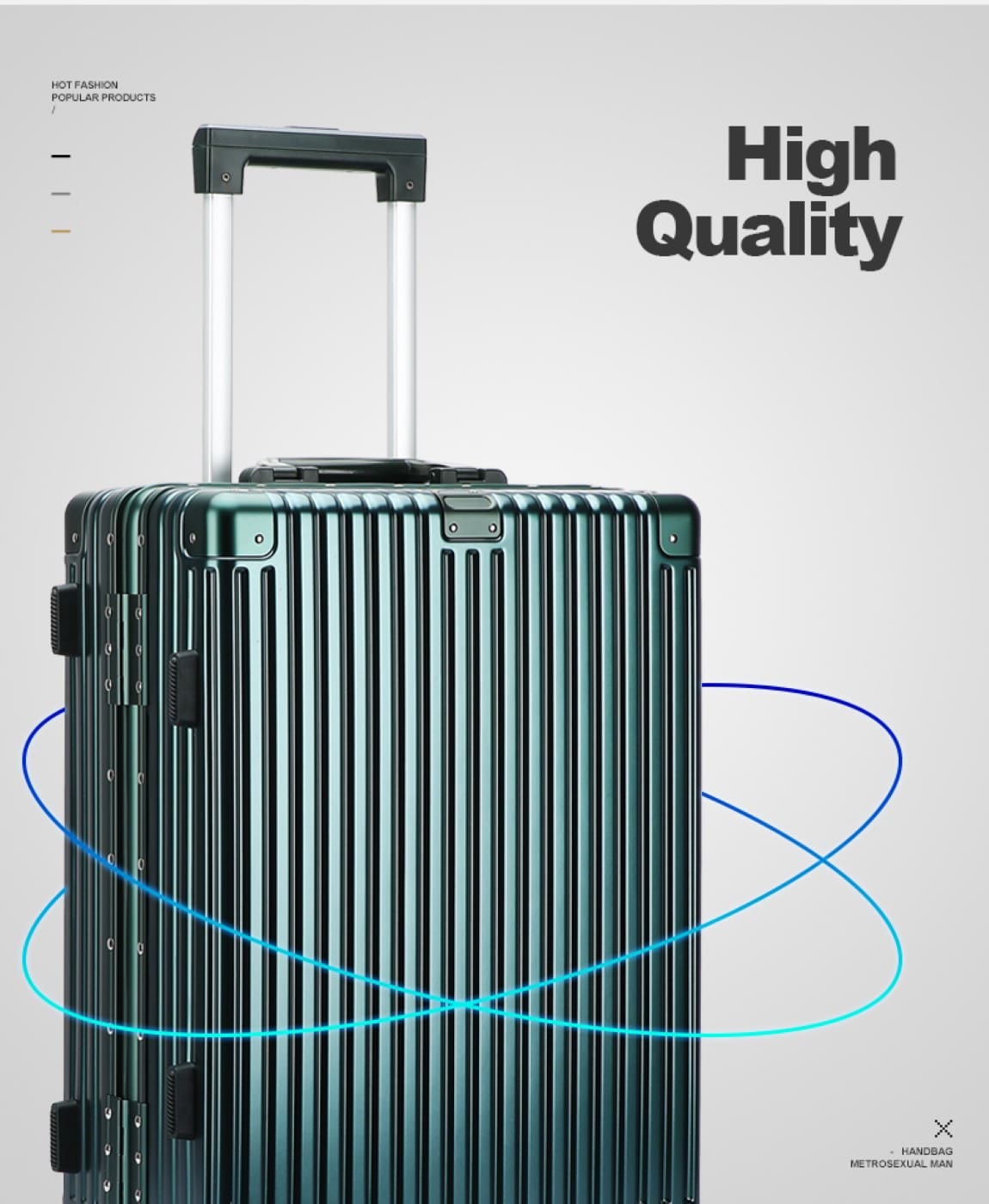 Βαλίτσα trolley case καμπίνας Bopai 833-853203 πράσινο