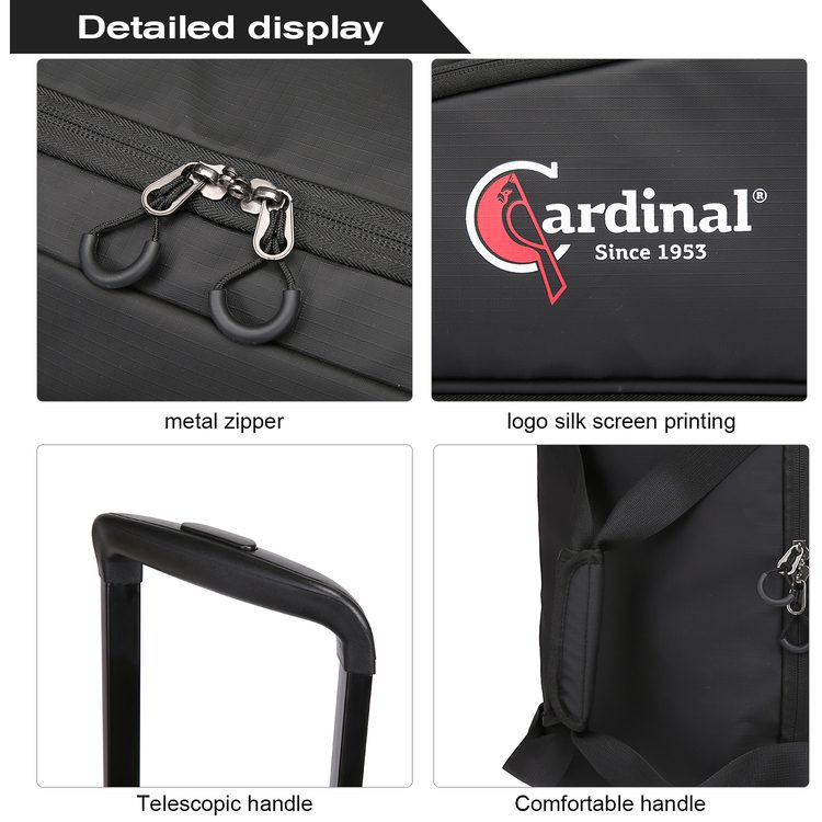 Τροχοτσάντα Ταξιδιού Cardinal 55cm 48L 8506 μαύρο