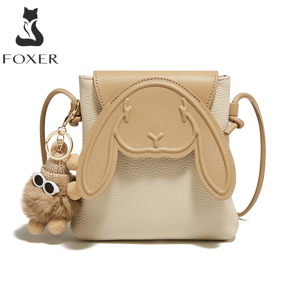 Γυναικεία Τσάντα Χιαστί Foxer 900778F μπεζ