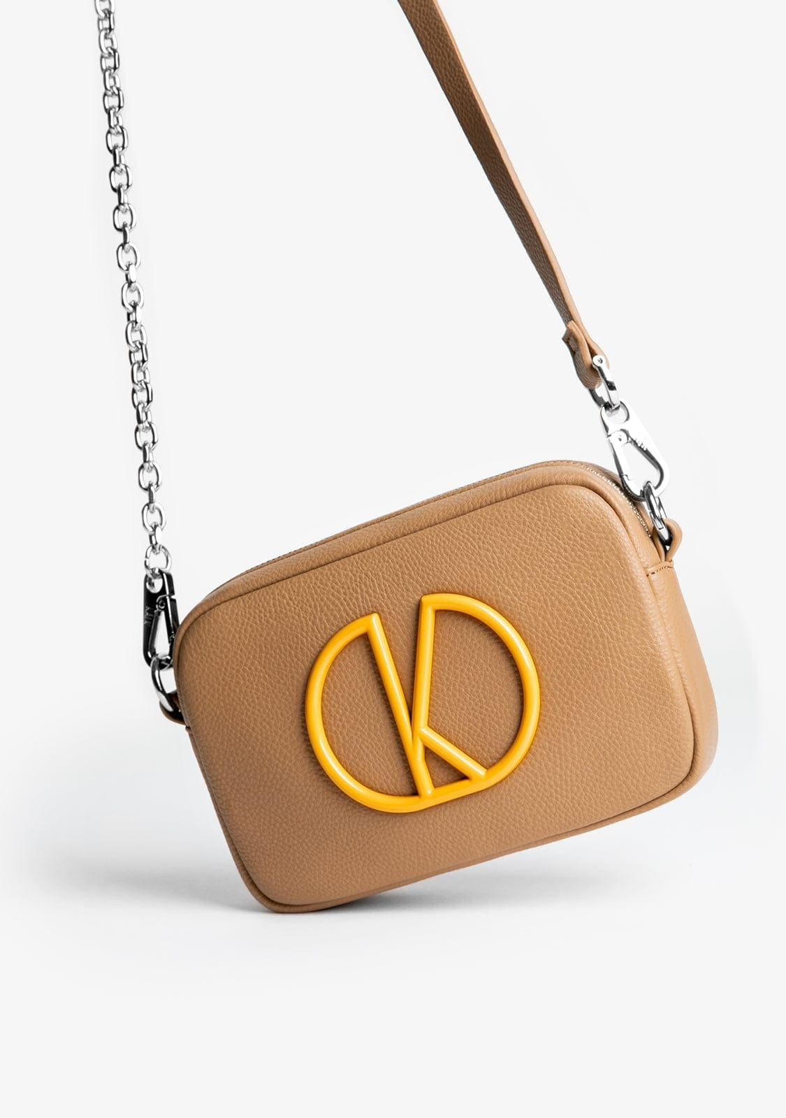 Γυναικεία Τσάντα Χιαστί Kalk KLABAG12-0037 καφέ