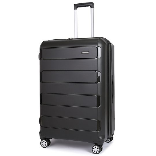 Βαλίτσα μεγάλη με ρόδες N1312 Newcom 71x29x50 cm μαύρο