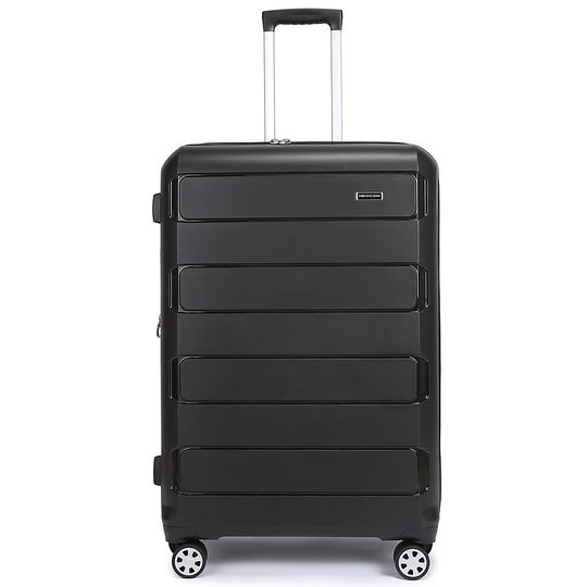 Βαλίτσα μεγάλη με ρόδες N1312 Newcom 71x29x50 cm μαύρο