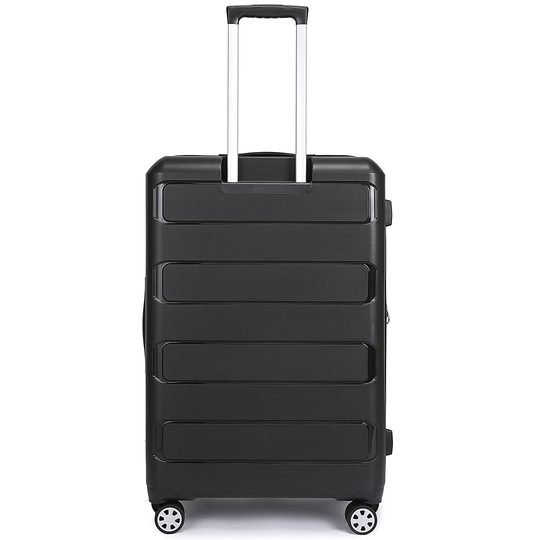 Βαλίτσα μεγάλη με ρόδες N1312 Newcom 71x29x50 cm μαύρο