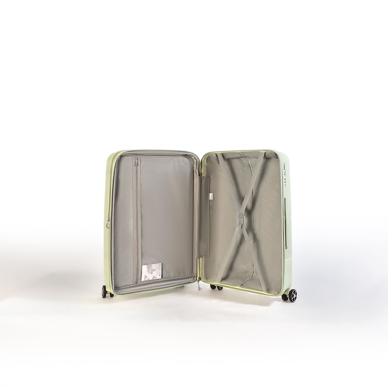 Βαλίτσα σκληρή Newcom N1595 (PP) μεσαία 66x25,5x43x5 cm Πράσινο