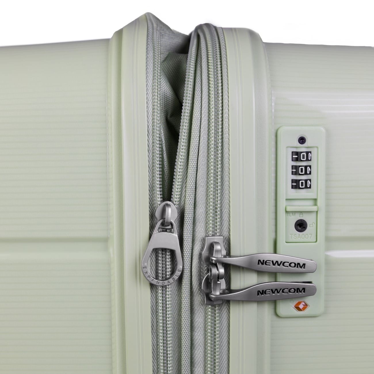 Βαλίτσα σκληρή Newcom N1595 (PP) μεσαία 66x25,5x43x5 cm Πράσινο