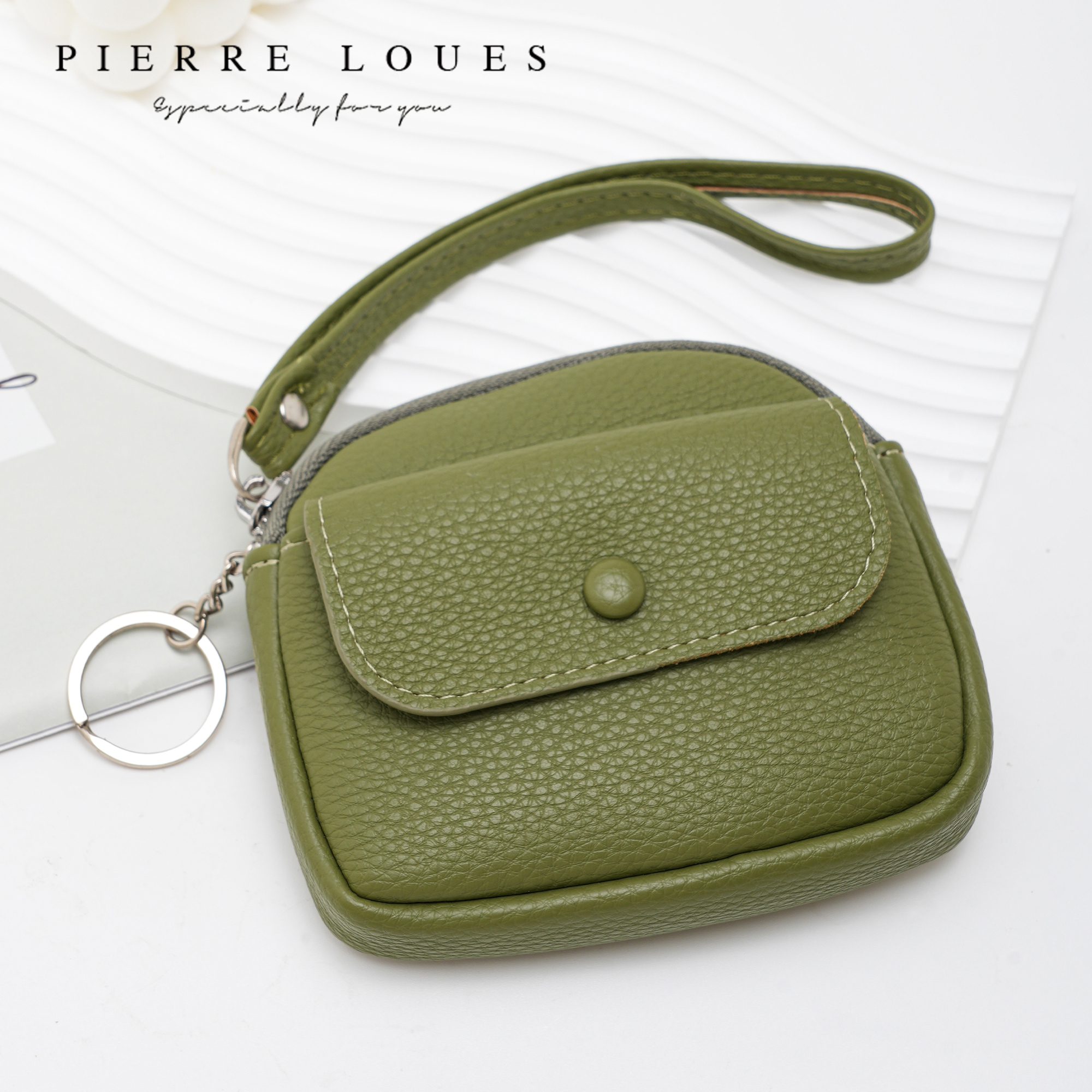 Mini Πορτοφόλι Χειρός Pierre Loues PL967-16-A01 πράσινο