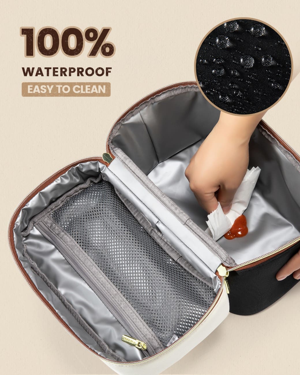 Lunch Bag Ισοθερμική τσάντα Lovevook UB3225 beige/black
