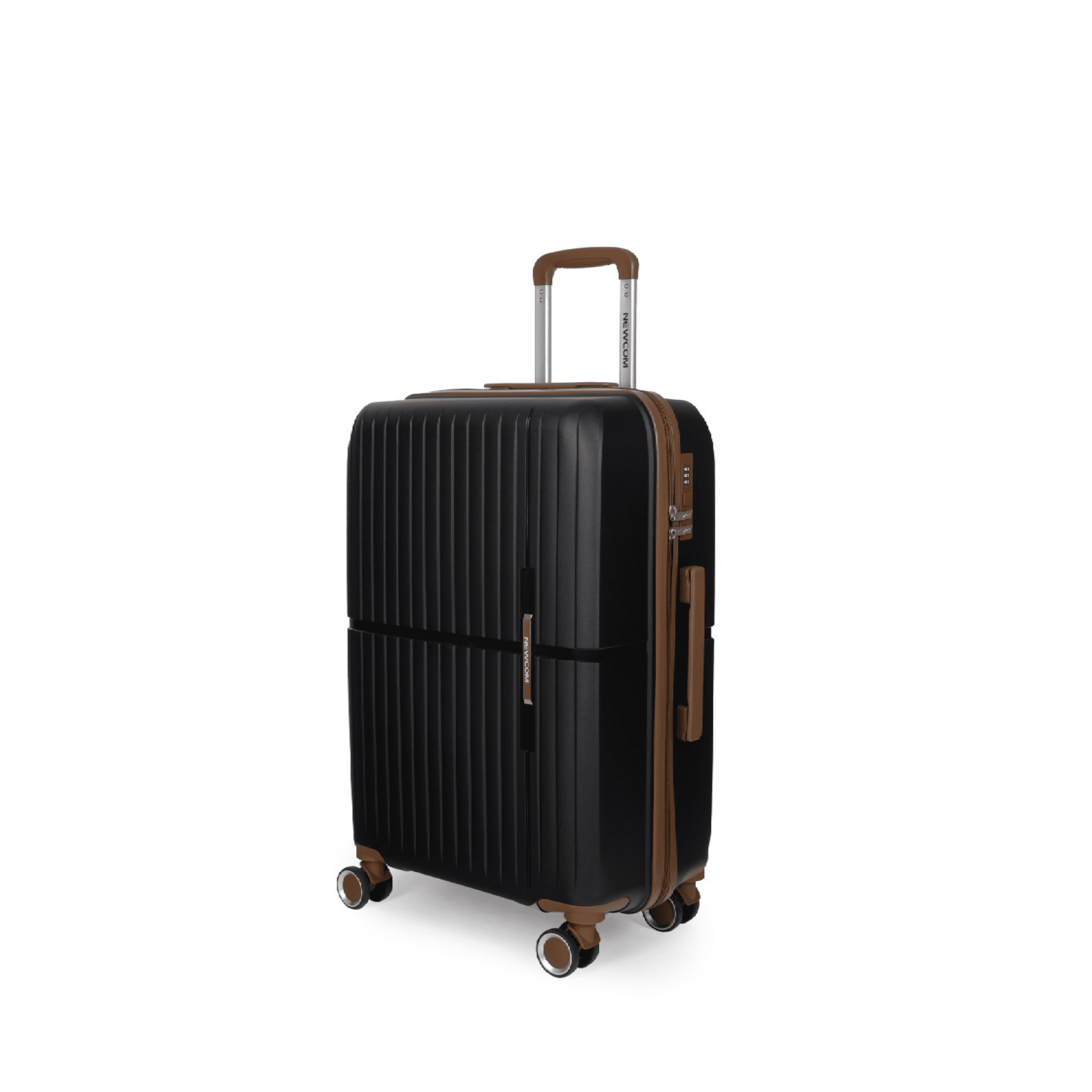 Βαλίτσα σκληρή Newcom N1596 (PP) καμπίνας 56x22x37 cm μαύρο