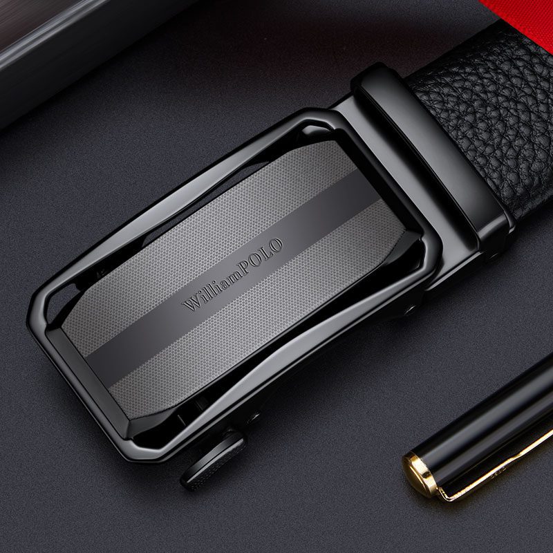 Ανδρική Ζώνη Δερμάτινη William Polo P24PD μαύρο - 1-15cm