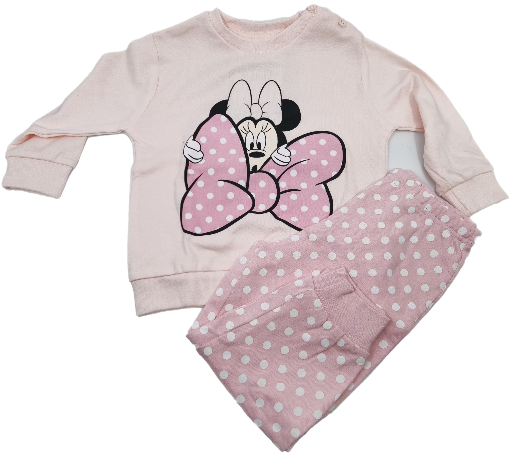 Παιδική κοριτσίστικη πιτζάμα βαμβάκι minnie Disney WD900021 6-24 Μηνών Ροζ