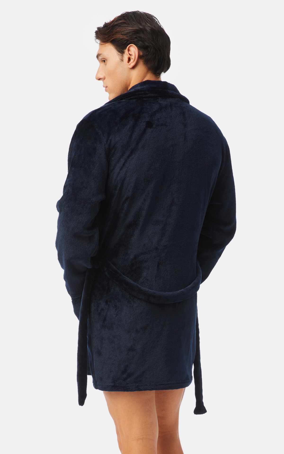 Ανδρική Ρόμπα Χειμερινή Σταυρωτή  με Ζώνη Fleece Minerva 96-71212-606 ΧΑΚΙ
