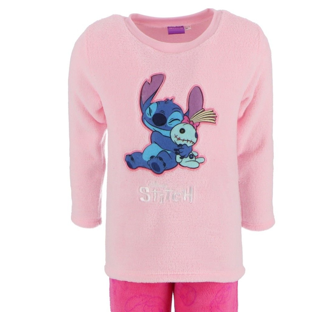 Παιδική Πιτζάμα Κοριτσίστικη Fleece 4-8 Ετών Lilo-Stitch LIL24-3567 ΡΟΖ