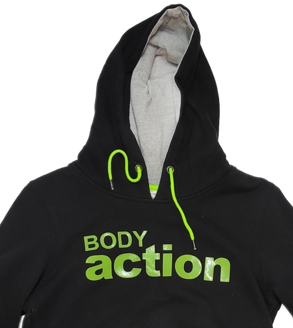 Γυναικεία Μπλούζα Βαμβακερή Φούτερ BODY ACTION 061206-02-01 ΜΑΥΡΟ