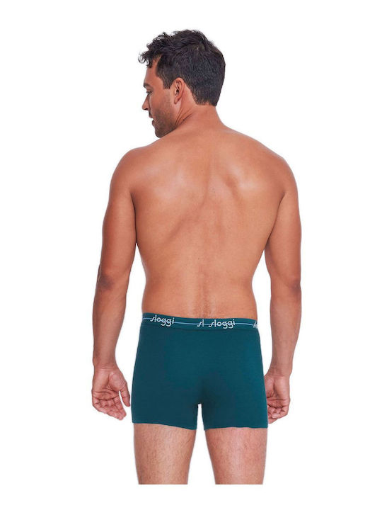 Ανδρικό εσώρουχό μπόξερ Boxer 2PACK Sloggi Start Hipster C2P 10161904-V017 ΠΕΤΡΟΛ-ΓΑΛΑΖΙΟ