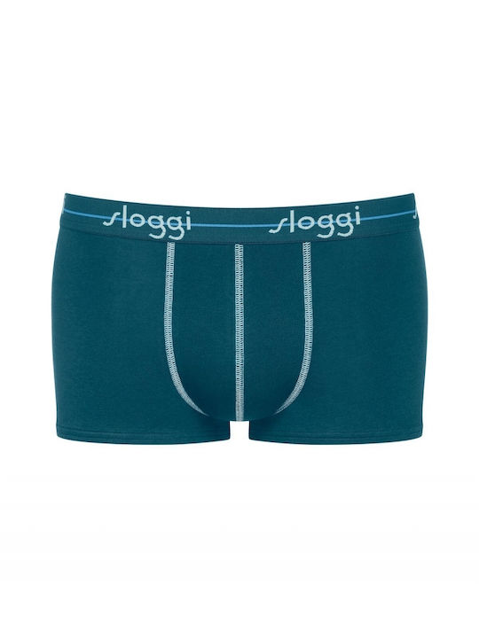Ανδρικό εσώρουχό μπόξερ Boxer 2PACK Sloggi Start Hipster C2P 10161904-V017 ΠΕΤΡΟΛ-ΓΑΛΑΖΙΟ