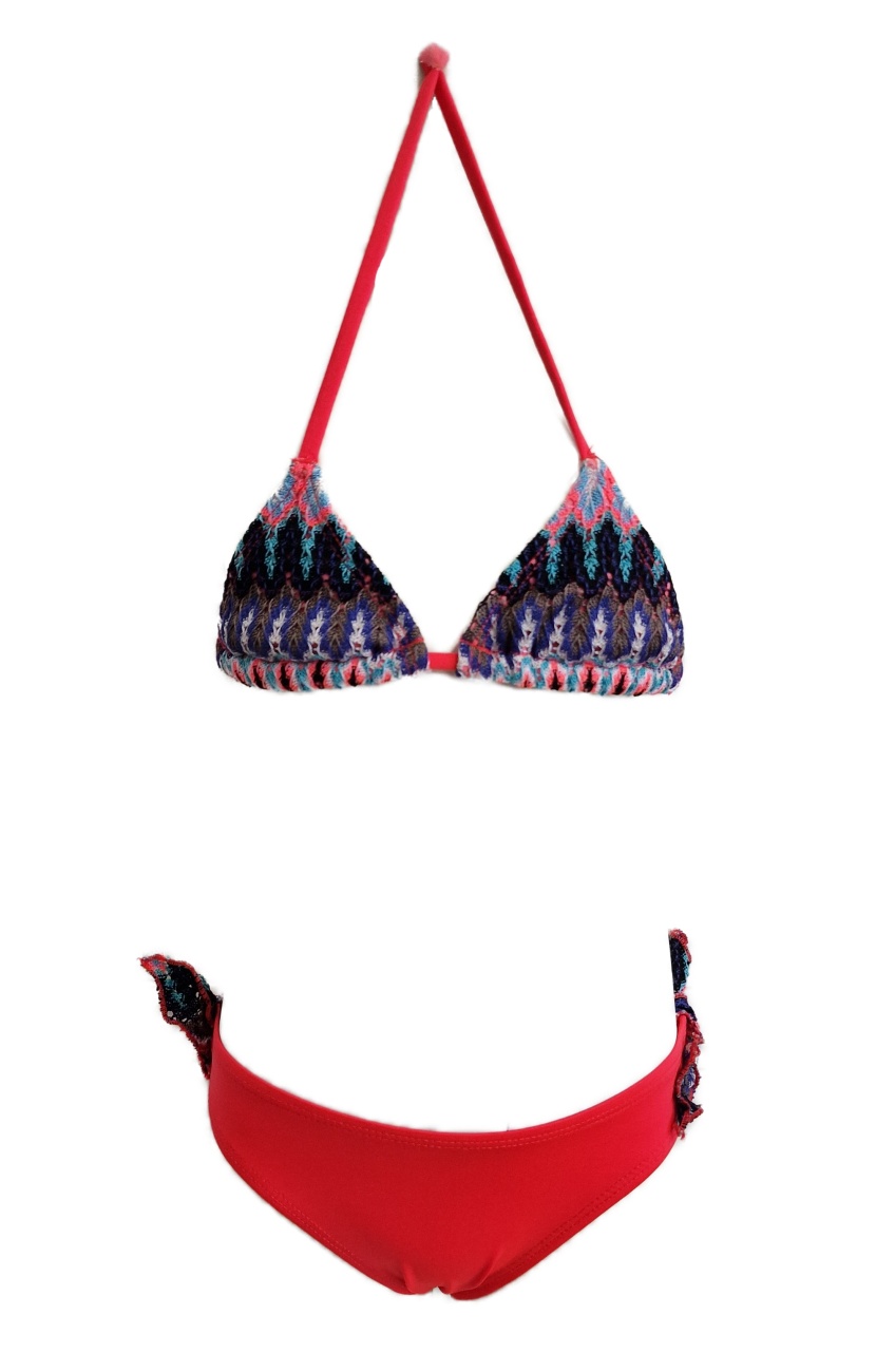 Κοριτσίστικο μαγιό τριγωνάκι Bikini set 4-14 Ετών BLUEPOINT 2015714-17 ΦΟΥΞΙΑ