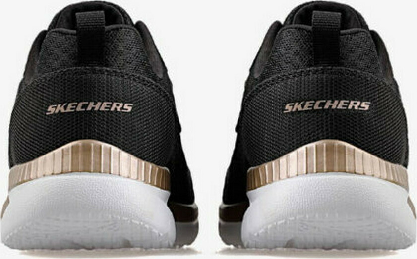 Αθλητικό παπούτσι Memory Foam ανατομικό EXTRA LIGHT SKECHERS BOUNTIFUL 12606 BKRG  Μαύρο/Χρυσό