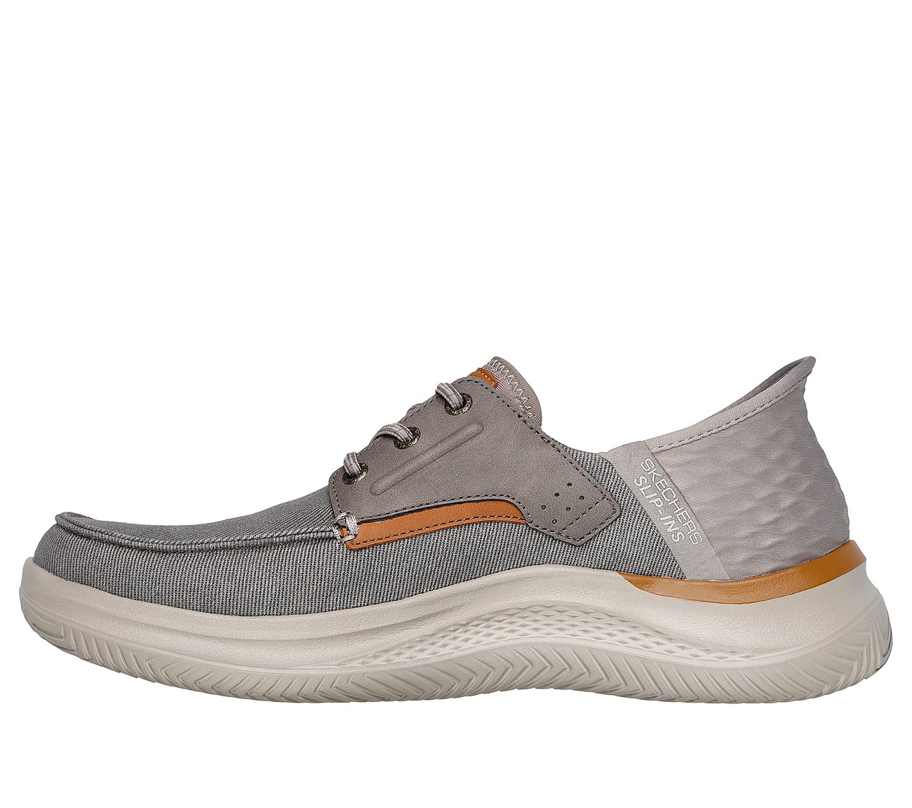 Ανδρικό Παπούτσι Casual Μοκασίνα Ορθοστασίας Air-Cooled-Memory Foam-Goga Mat Arch SKECHERS Hasting - Niko 205212-TPE NATURAL