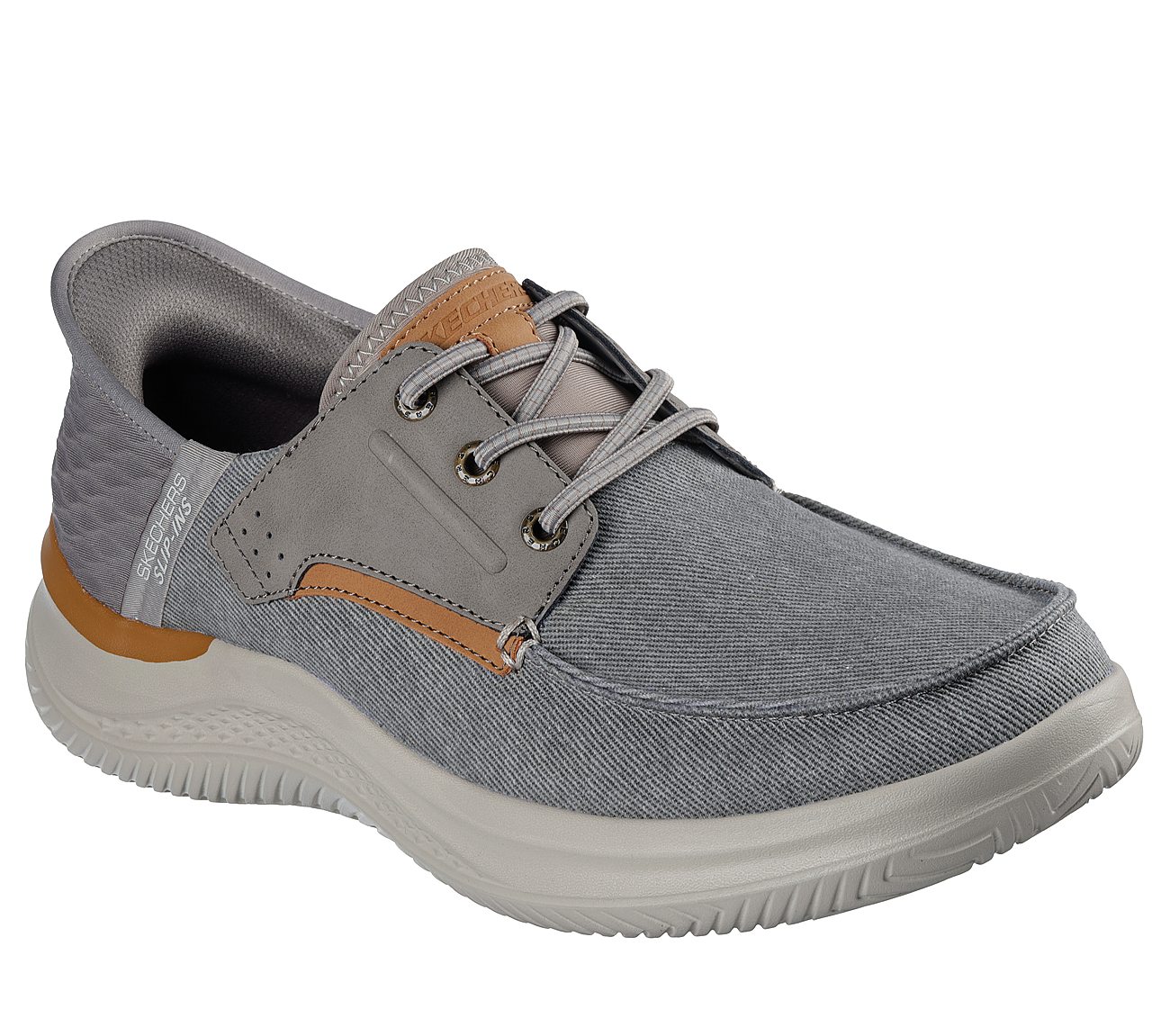 Ανδρικό Παπούτσι Casual Μοκασίνα Ορθοστασίας Air-Cooled-Memory Foam-Goga Mat Arch SKECHERS Hasting - Niko 205212-TPE NATURAL