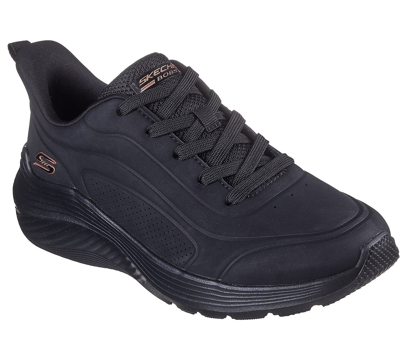 Αθλητικό Γυναικείο Παπούτσι Ανατομικό SKECHERS BOBS Sport Squad Waves - Just Wading 117485-BBK BLACK