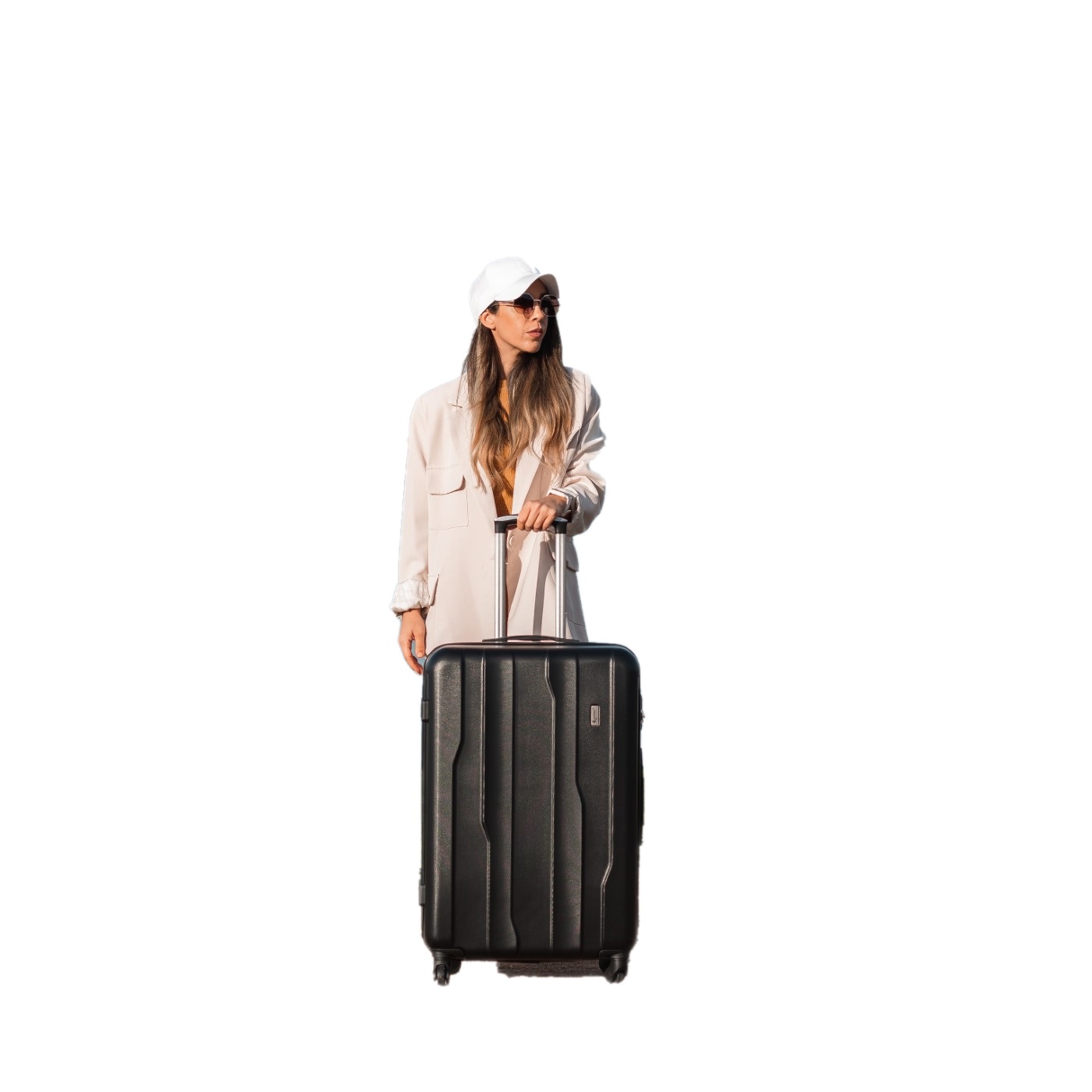 Βαλίτσα trolley 70cm x 47 cm x 25 cm 82L Large 28'' Σκληρή ABS Ρόδα 8cm Cardinal μεγάλη 2012/70cm ΜΑΥΡΟ