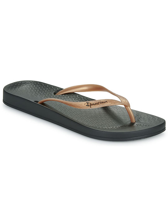 Γυναικεία Σαγιονάρα Anatomica tan fem IPANEMA 81030-BC706 BLACK-GOLD