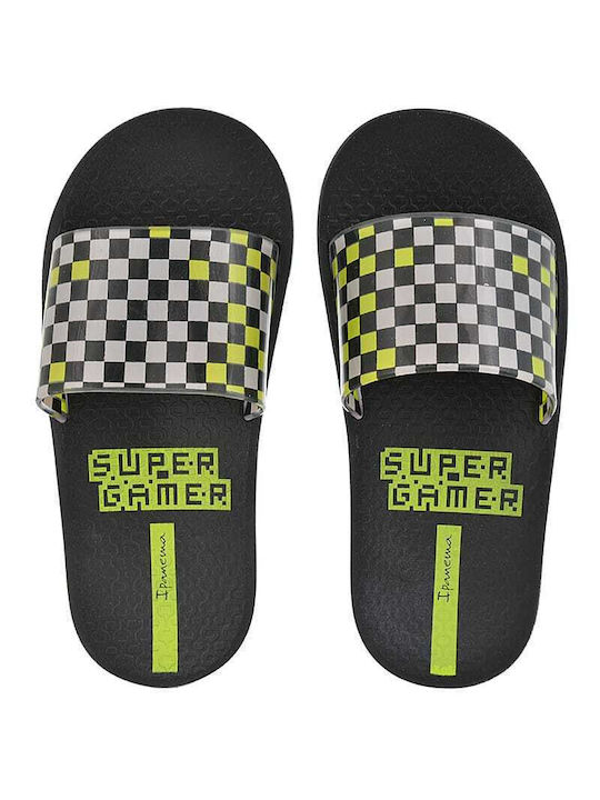 Παιδική Παντόφλα Σκακιέρα URBAN SLIDE 27-36  Ipanema 780-22429-1 26325-23208 ΜΑΥΡΟ