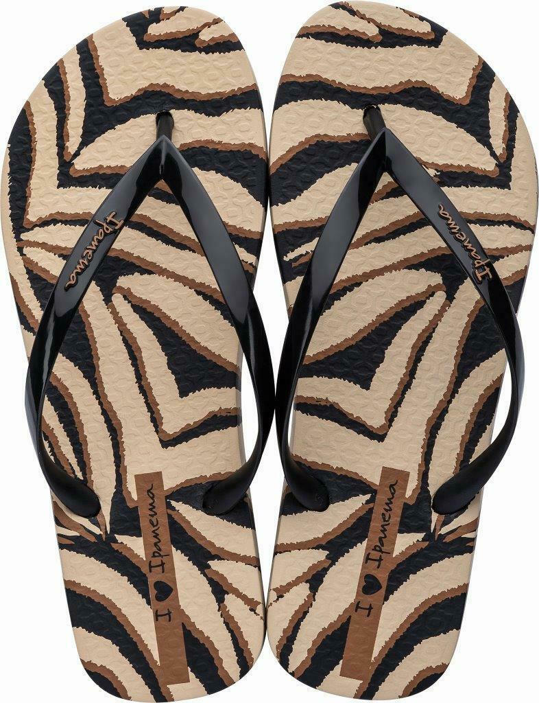 Γυναικεία Σαγιονάρα ANIMALE PRINT FEM IPANEMA 83162-20138 780-22318-1 BLACK BLACK BEIZE