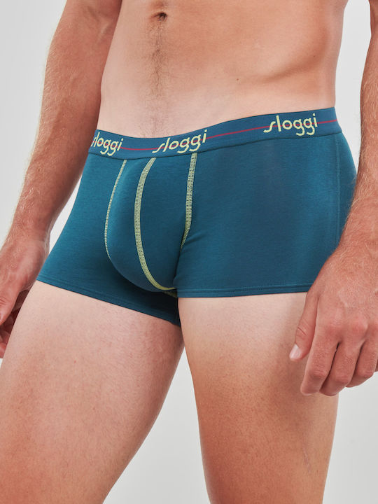 Ανδρικό εσώρουχό μποξεράκι Βαμβακερό 2PACK Sloggi Start Hipster 10206968-V007 ΠΕΤΡΟΛ-ΓΚΡΙ