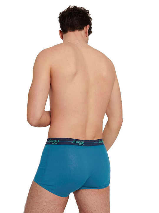 Ανδρικό εσώρουχό μπόξερ Boxer 2PACK Sloggi Start Hipster C2P 10206968 V020 ΜΠΛΕ ΣΚ-ΜΠΛΕ ΑΝΟΙΚ