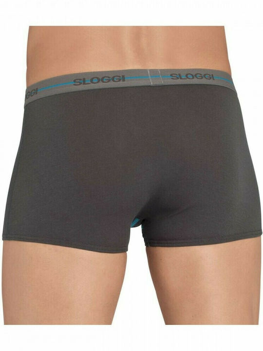Ανδρικό Εσώρουχό Boxer Βαμβακερό 2PACK Sloggi Start Hipster 10206968-M003 ΓΚΡΙ ΣΚΟΥΡΟ-ΓΚΡΙ