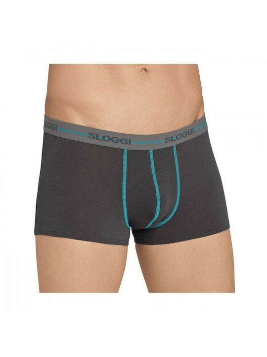 Ανδρικό Εσώρουχό Boxer Βαμβακερό 2PACK Sloggi Start Hipster 10206968-M003 ΓΚΡΙ ΣΚΟΥΡΟ-ΓΚΡΙ