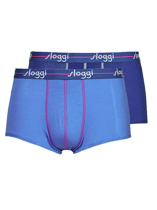 Ανδρικό εσώρουχό μποξεράκι 2PACK Sloggi Start Hipster 10206968-V002 Μπλε