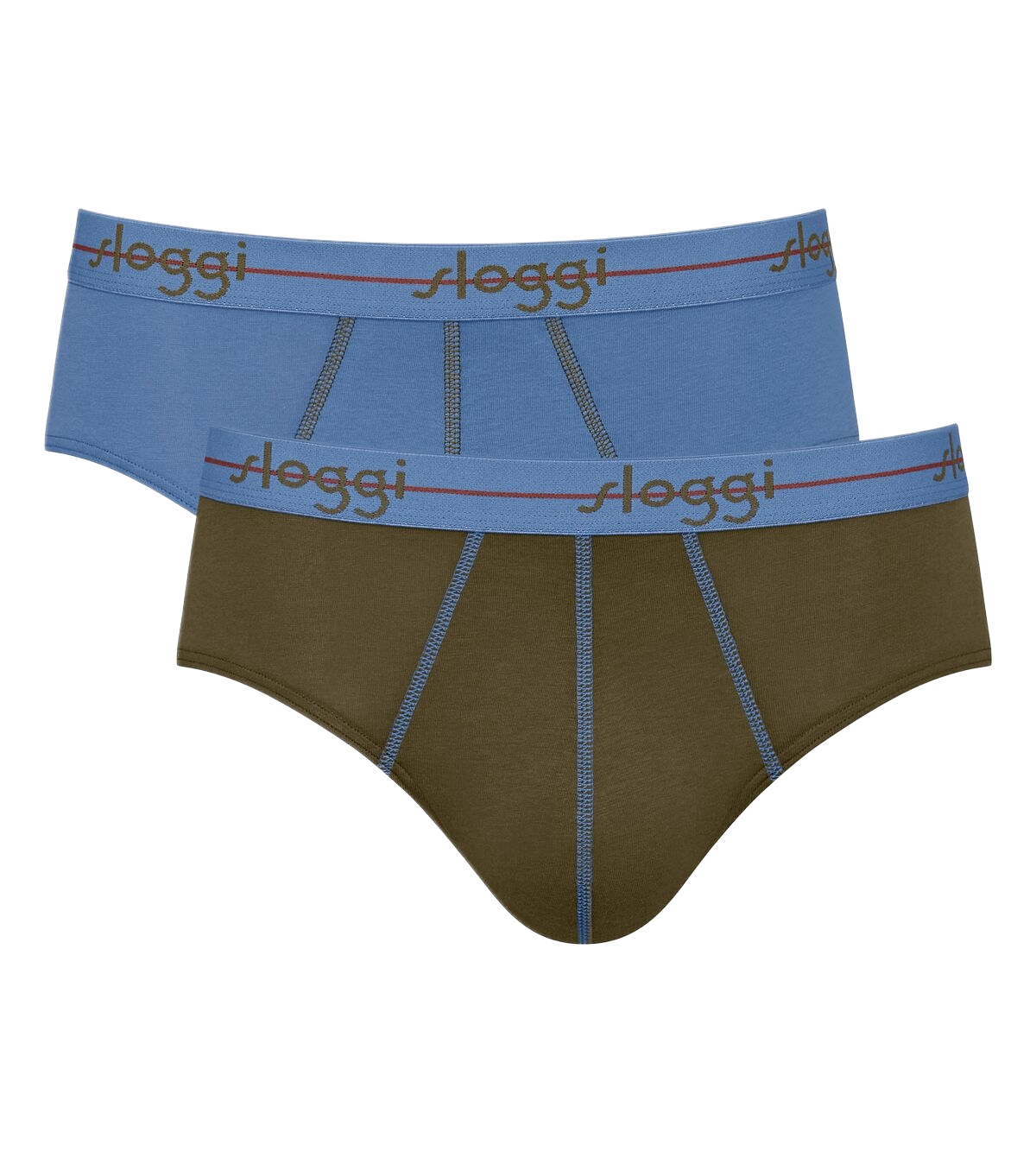 Ανδρικό Εσώρουχο Σλίπ Βαμβάκι 2 PACK SLOGGI MEN MIDI START 10206949-0031 ΡΑΦ-ΧΑΚΙ