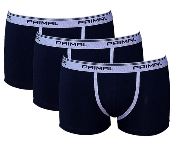 PRIMAL-B001-BOXER-UOMO -3 PACK Ανδρικό εσώρουχο μποξεράκι μαύρο