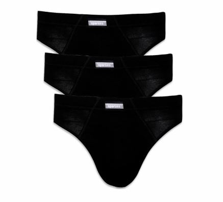 Ανδρικό εσώρουχο slip MINERVA SPORTIES 23027-3 PACK ΜΑΥΡΟ