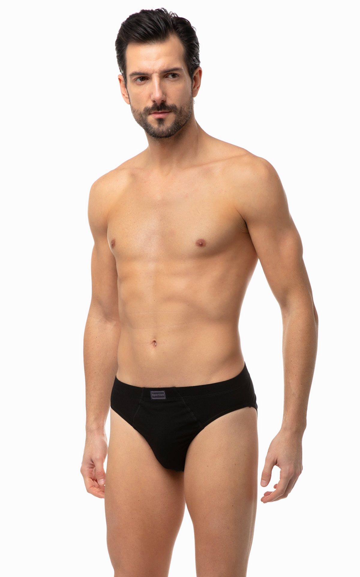 Ανδρικό εσώρουχο slip MINERVA SPORTIES 23027-3 PACK ΜΑΥΡΟ