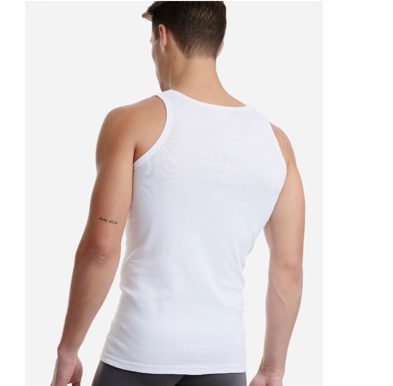 Ανδρική αμάνικη φανέλα 2Pack Walk W1950-2-01 Λευκό 