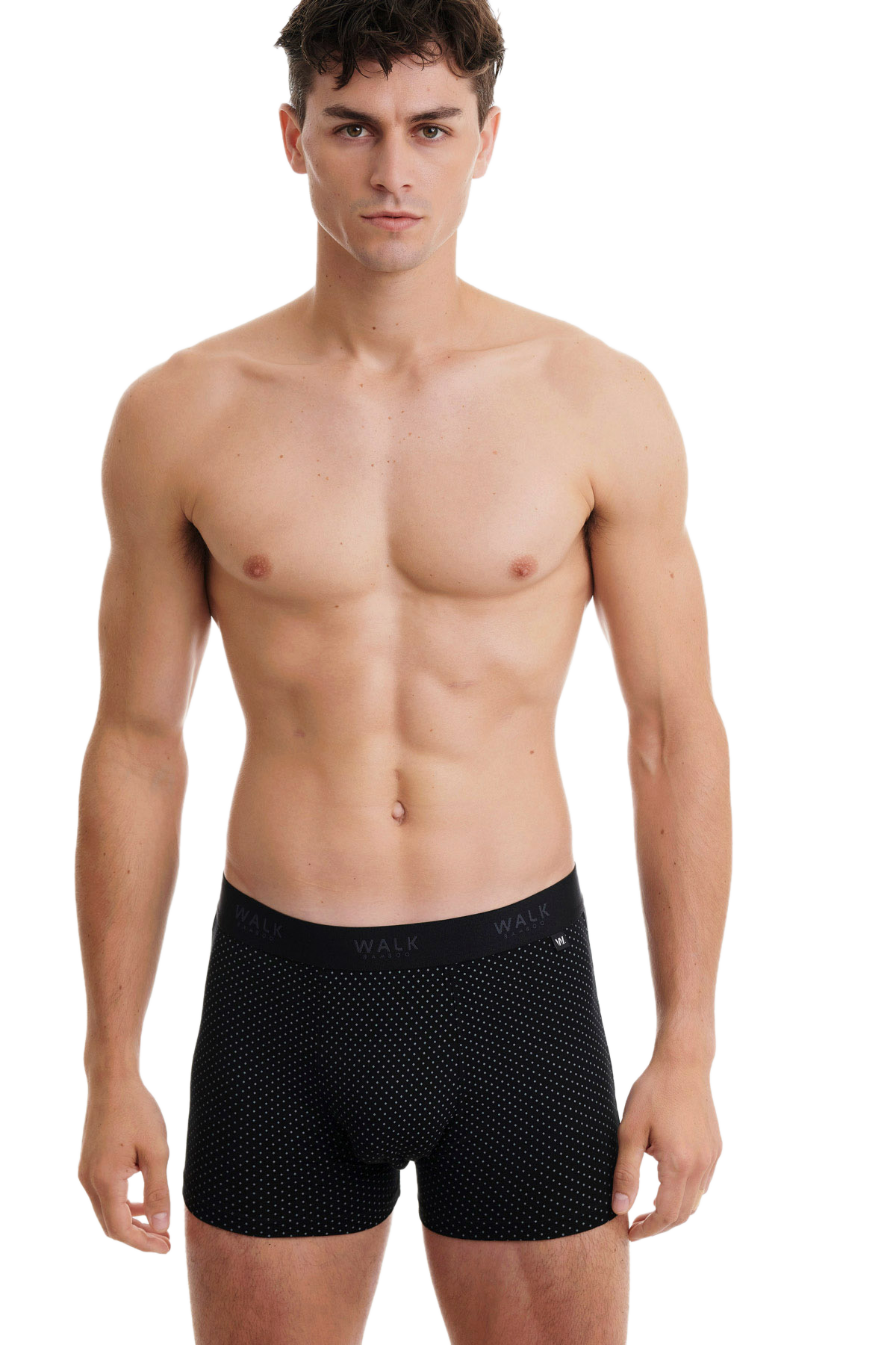 Ανδρικό εσώρουχο Bamboo Boxer Walk W1770-36 Μαύρο/ρόμβοι