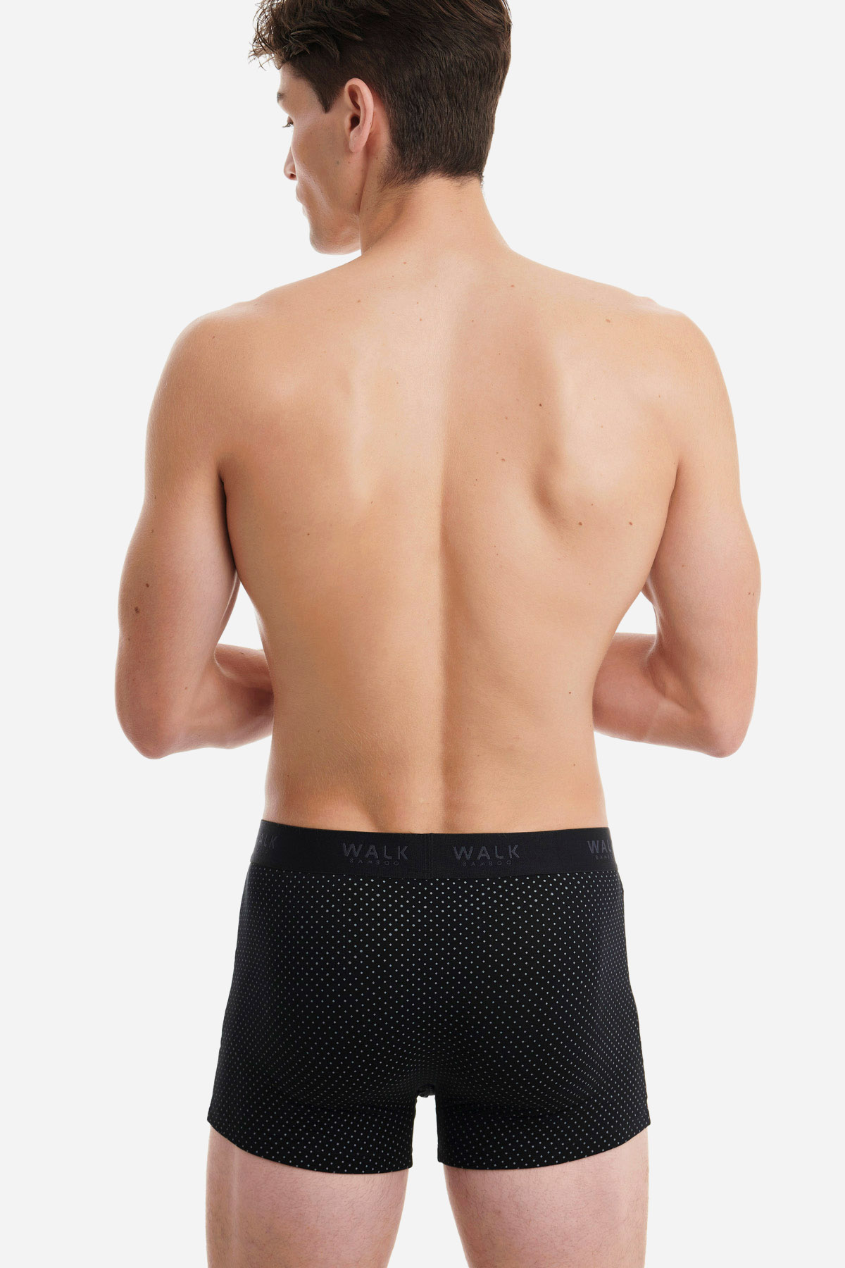 Ανδρικό εσώρουχο Bamboo Boxer Walk W1770-36 Μαύρο/ρόμβοι