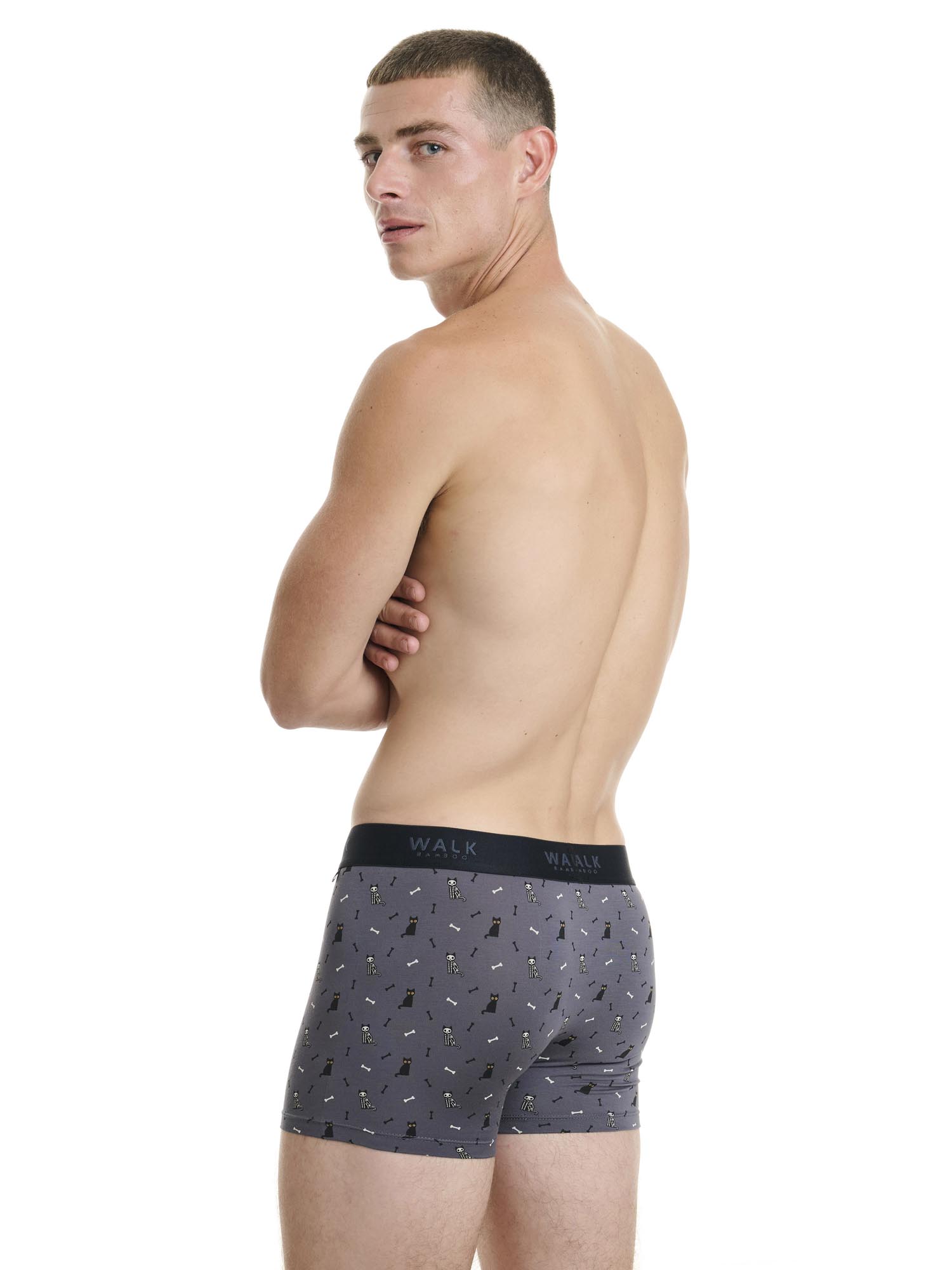 Ανδρικό Εσώρουχο Boxer Μπόξερ Bamboo Walk W1770-66 ΓΚΡΙ