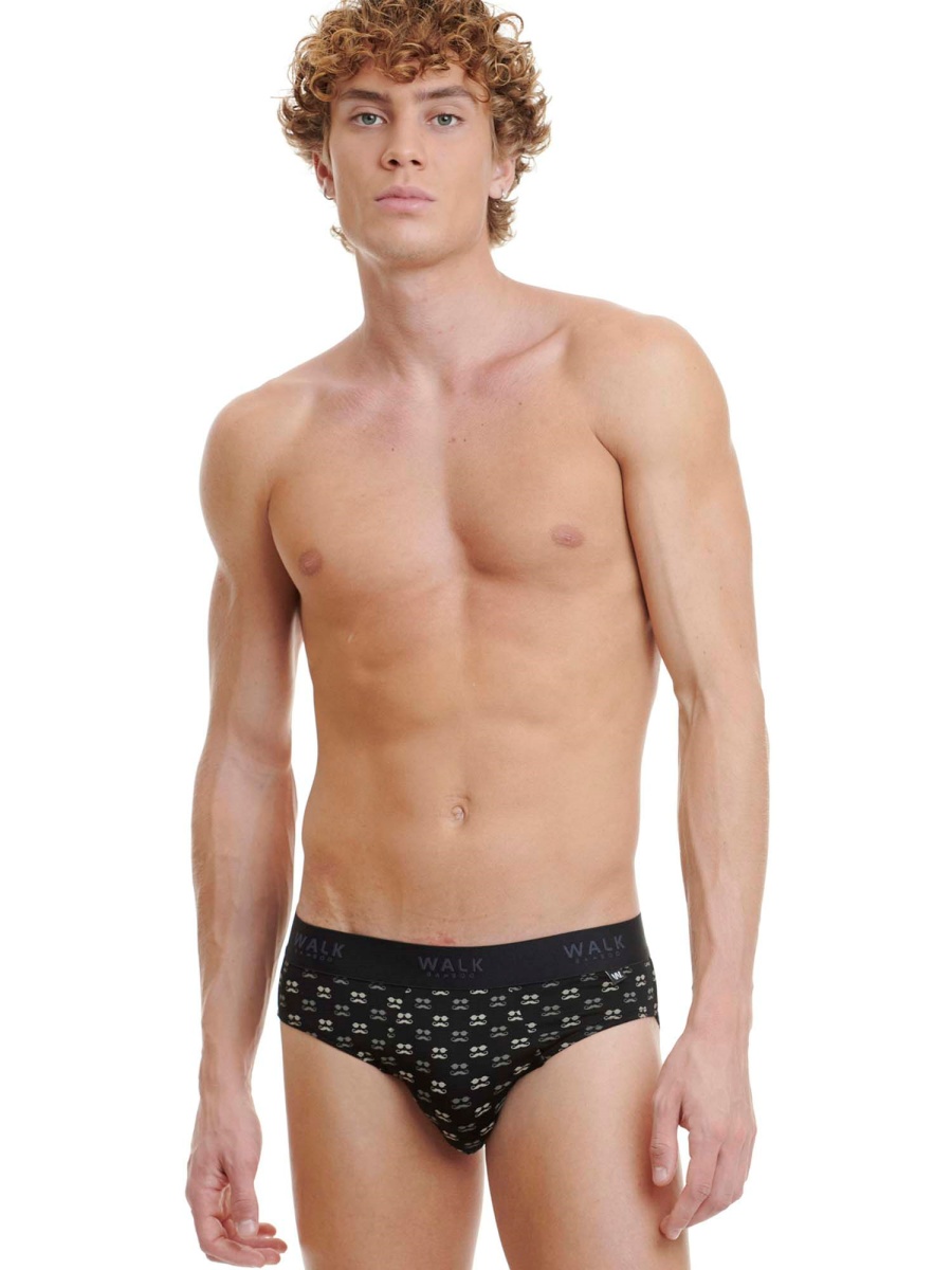 Ανδρικό Εσώρουχο Slip Bamboo Walk W1775-12 ΜΑΥΡΟ ΜΠΕΖ