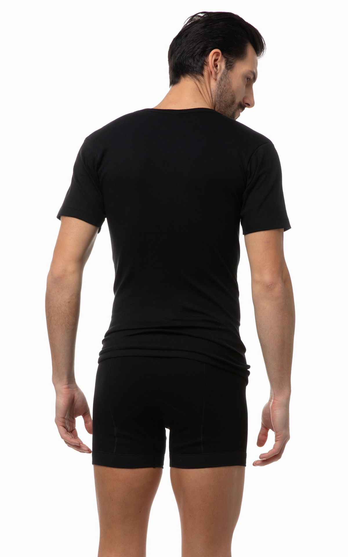 Ανδρική φανέλα κοντό μανίκι 2Pack Minerva 17002-3-45 Μαύρο