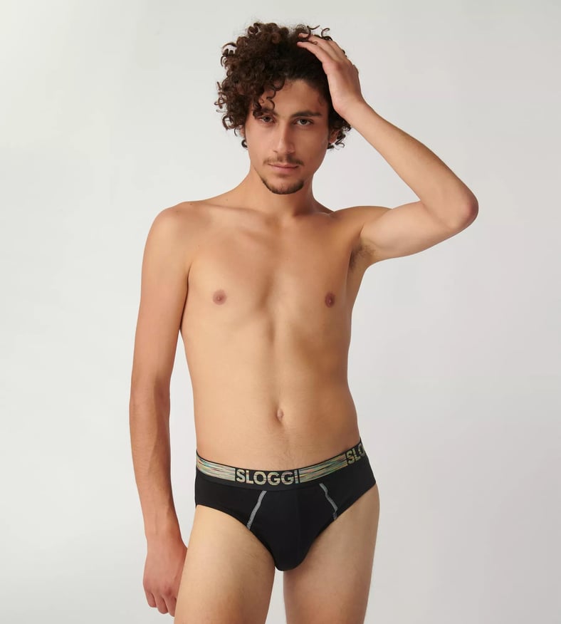 Ανδρικά Σλίπ 2Pack Sloggi Men GO ABC Natural H Midi C2P 10218498-0004 BLACK/BLACK