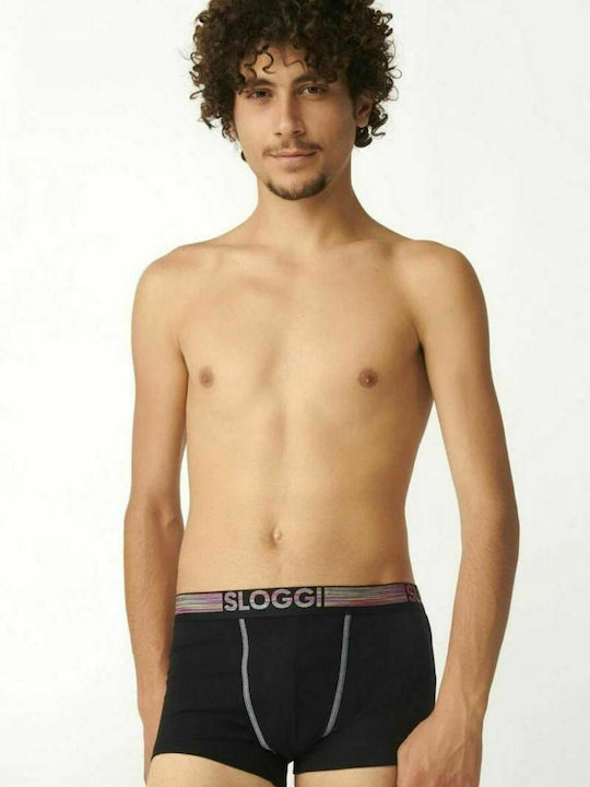Ανδρικό εσώρουχό μπόξερ Boxer βαμβάκι 2Pack Sloggi Go ABC Hipster 10218492-0004 ΜΑΥΡΟ/ΜΑΥΡΟ