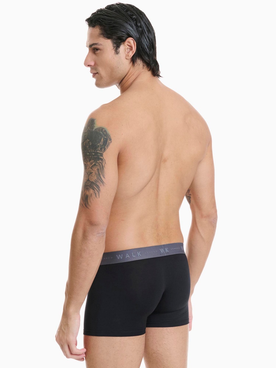 Ανδρικό Εσώρουχο Boxer Bamboo Εξωτερικό Λάστιχο 2Pack Walk W1776-0202 ΜΑΥΡΟ ΑΝΘΡΑΚΙ-ΜΑΥΡΟ ΜΠΛΕ