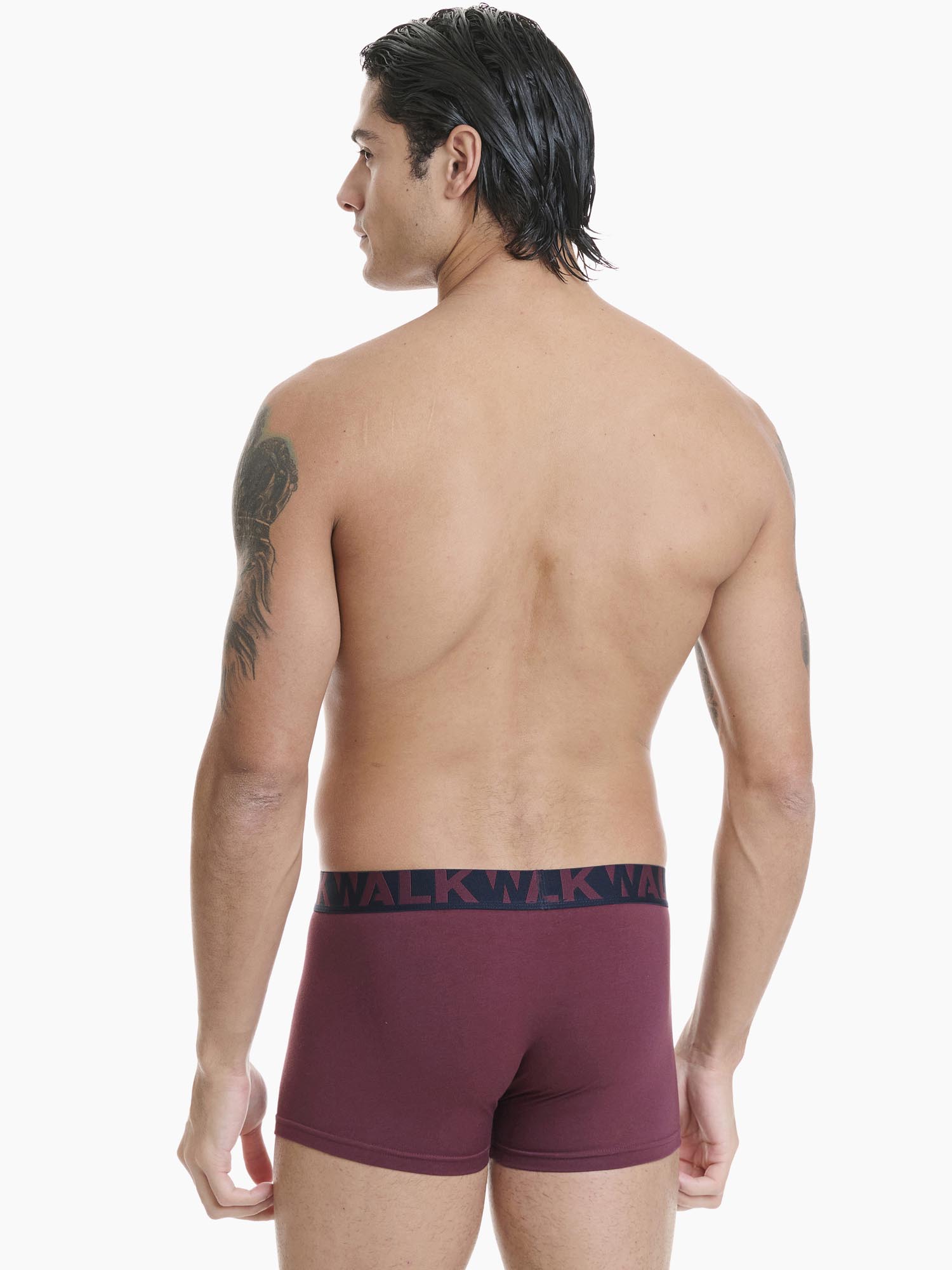 Ανδρικό βαμβακερό εσώρουχο Boxer 2Pack εξωτερικό λάστιχο Walk W1755-1-0327 ΜΠΛΕ-ΓΚΡΕΝΑ