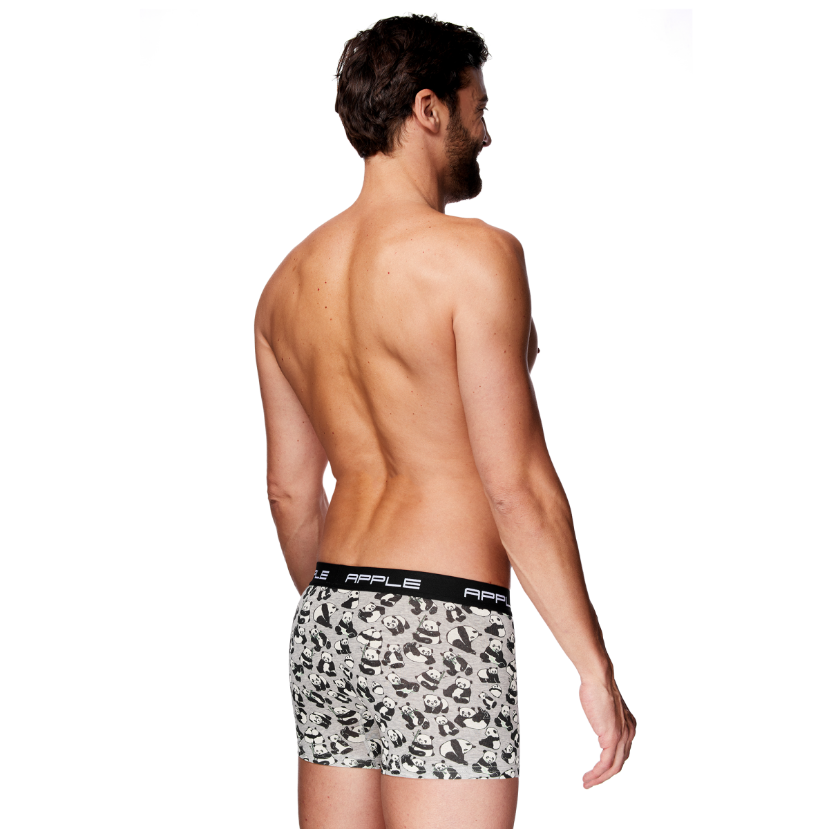 Ανδρικό Εσώρουχό Boxer 2Pack Βαμβακερό Εξωτερικό Λάστιχο APPLE 0112966-224 PANDA