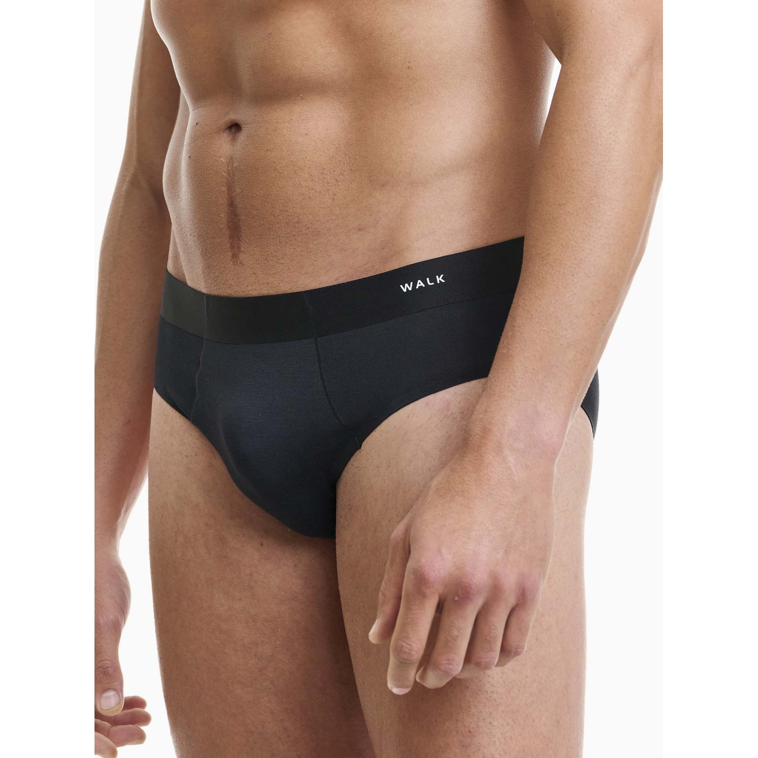 Ανδρικό εσώρουχο Bamboo Αόρατο Seamless Slip WALK W1772-02 ΜΑΥΡΟ