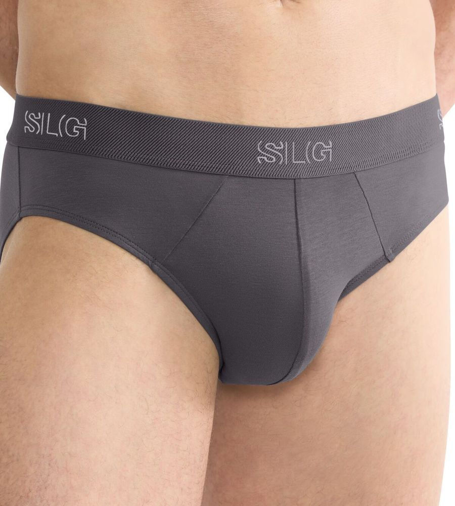 Ανδρικό Εσώρουχο Σλίπ Βαμβάκι 2 PACK SLOGGI SLG Base Brief 10224733-6652 ΓΚΡΙ-ΓΚΡΙ